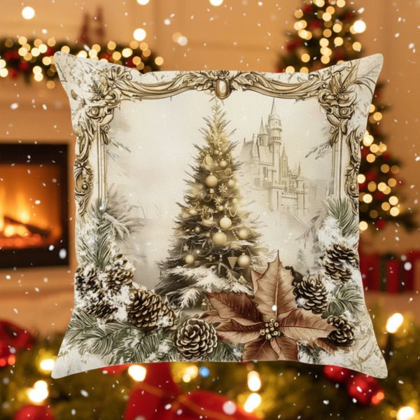 Velvet Pillow Covers with Vintage Christmas Designs, 17.7 x 17.7 Inch, view 8