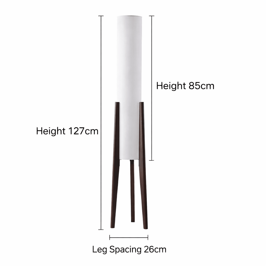 Walnut Wood Floor Lamp with Dimmable LED in Scandinavian Style, view 5