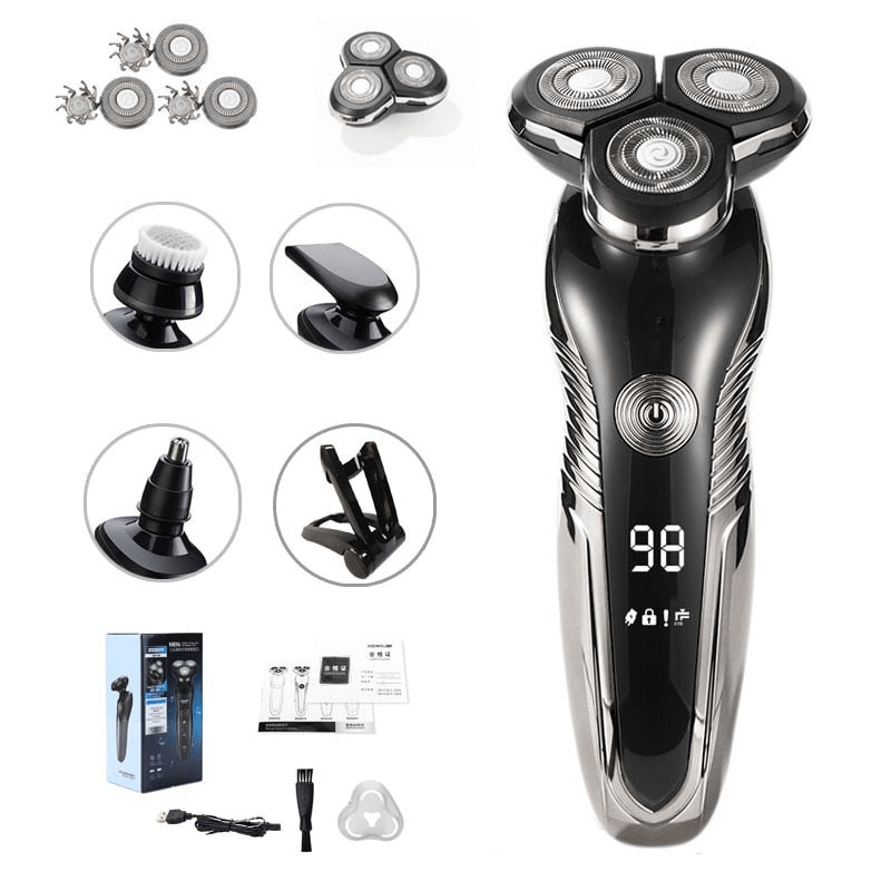 Waterproof Rechargeable Electric Shaver, Basic or Deluxe Set, view 5
