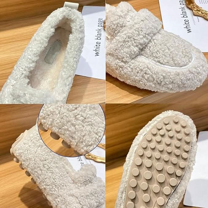 Winter House Slippers with Fluffy Lining and Non-Slip Sole, view 2