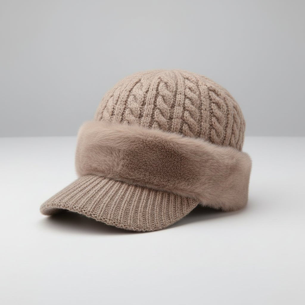 Winter Trapper Hat with Built-In Ear Flaps in Four Colors, view 7