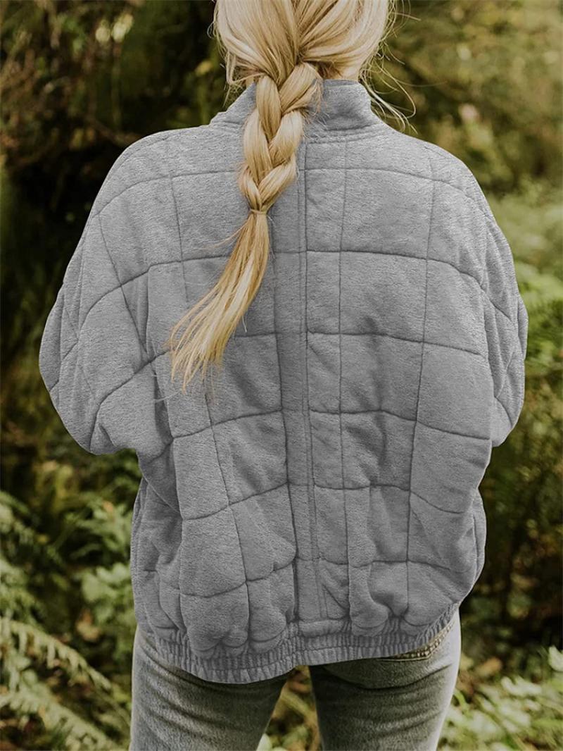 Women's Lightweight Quilted Jacket with Full Zip and Slim Fit, view 7