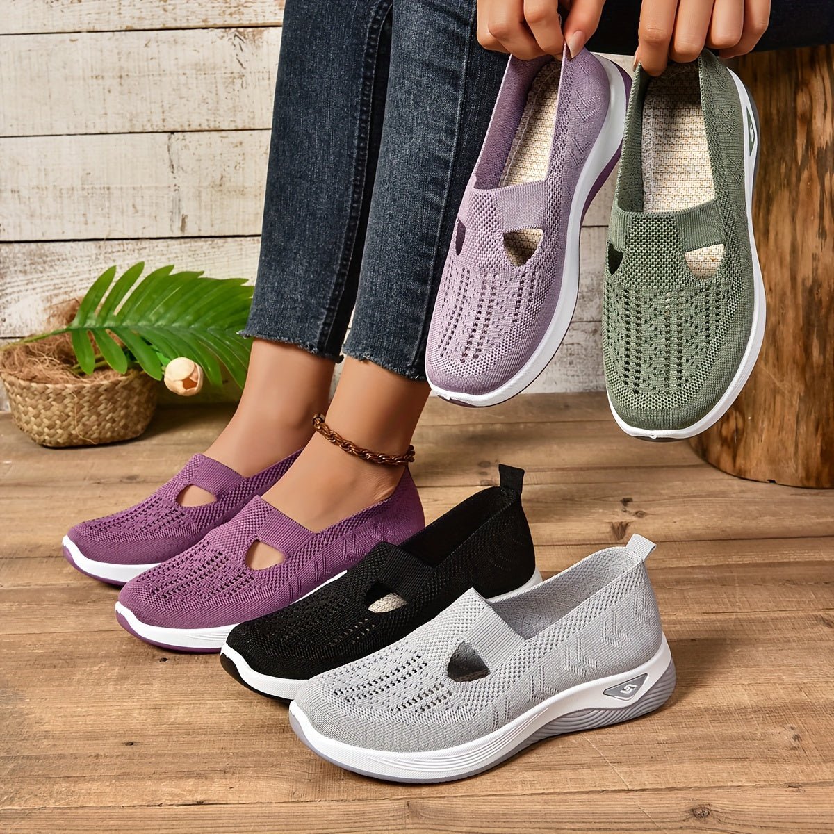 Women's Orthopedic Slip On Shoes with Gel Cushioned Sole, view 6