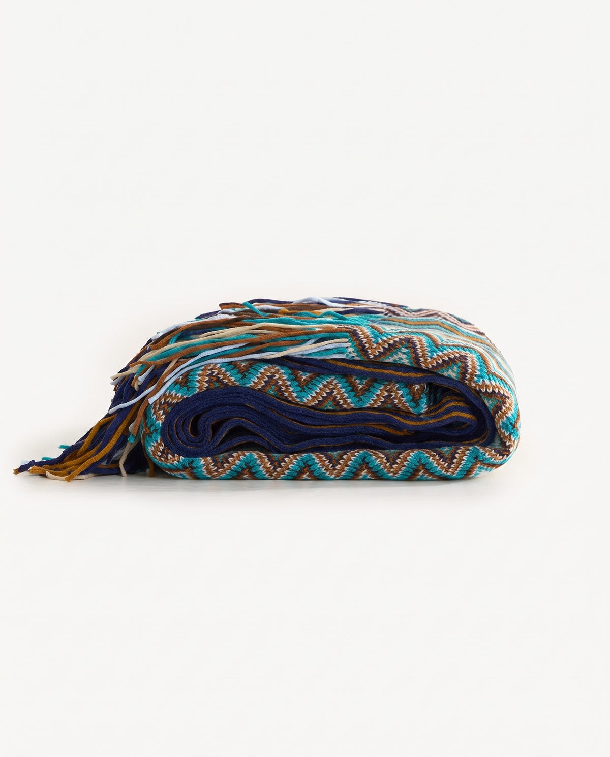 Zigzag Knit Throw Blanket | Soft Warm Handfeel