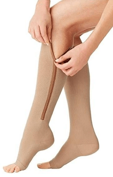 Zip Up Compression Socks with Side Zipper and Open Toe, 20 to 30 mmHg, view 11