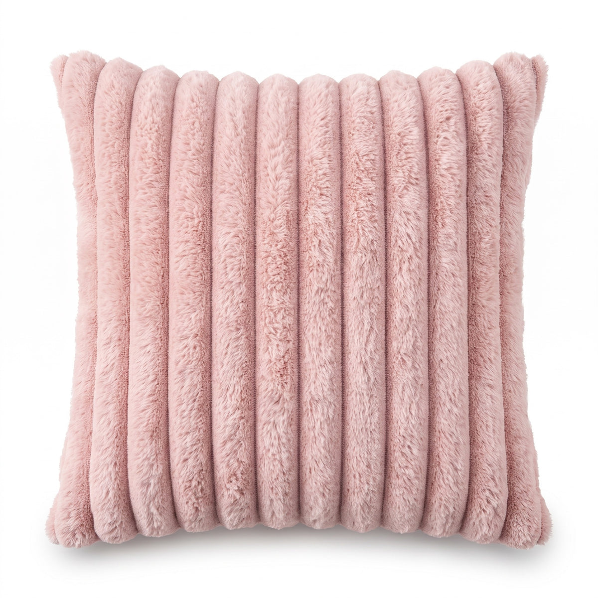 Soft Ribbed Accent Cushion | Plush Texture, 5 Colors