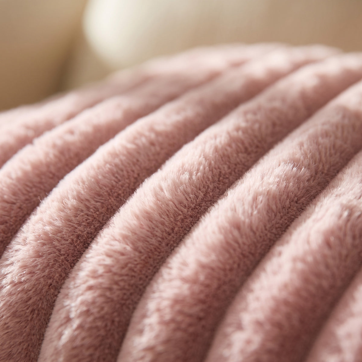 Soft Ribbed Accent Cushion | Plush Texture, 5 Colors