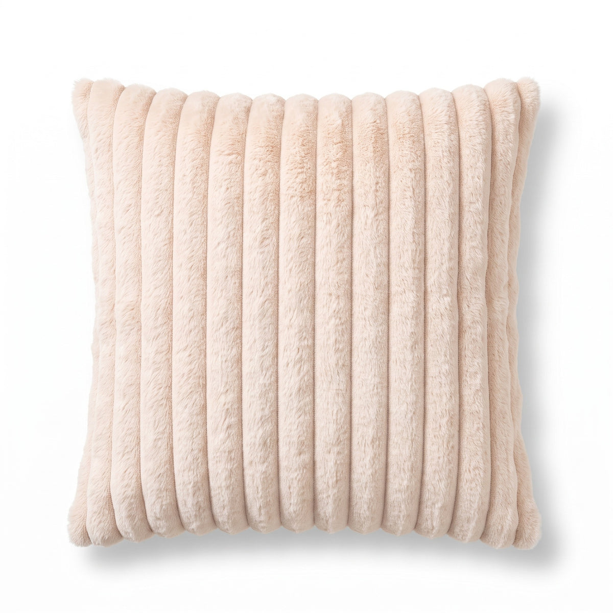 Soft Ribbed Accent Cushion | Plush Texture, 5 Colors