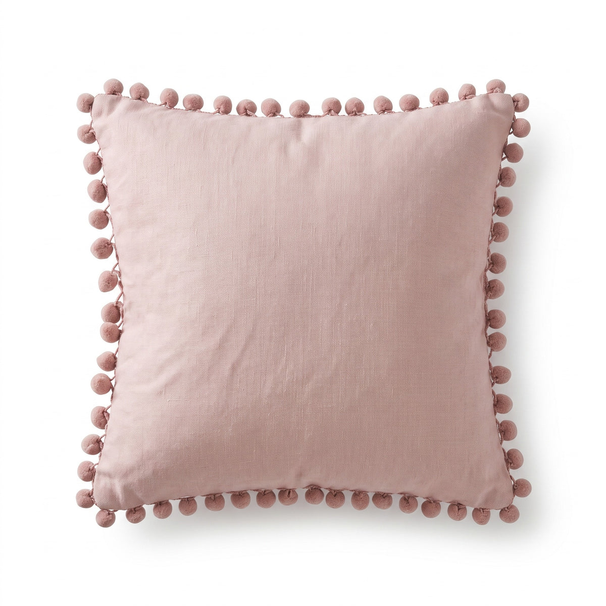 Scandinavian Accent Cushion | Pom Pom Trim, 4 Colors