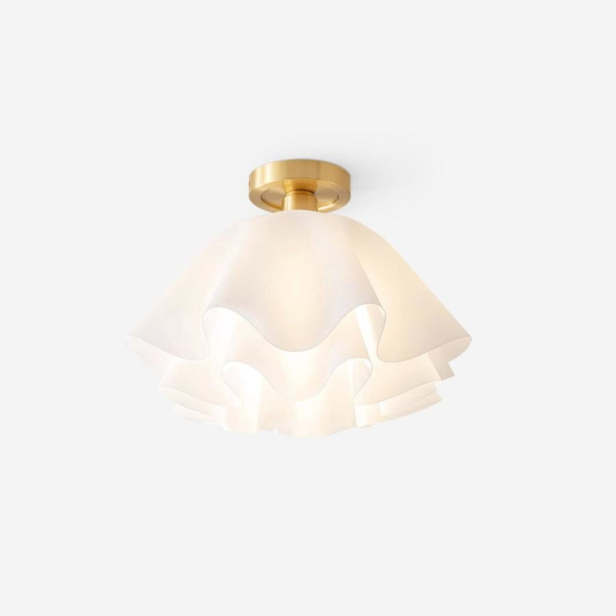 Copper & Acrylic Semi Flush Mount Ceiling Light