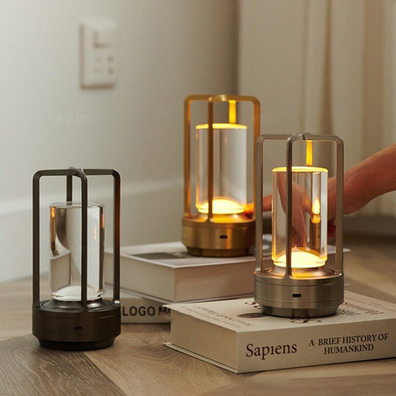 Metal Lantern Table Lamp