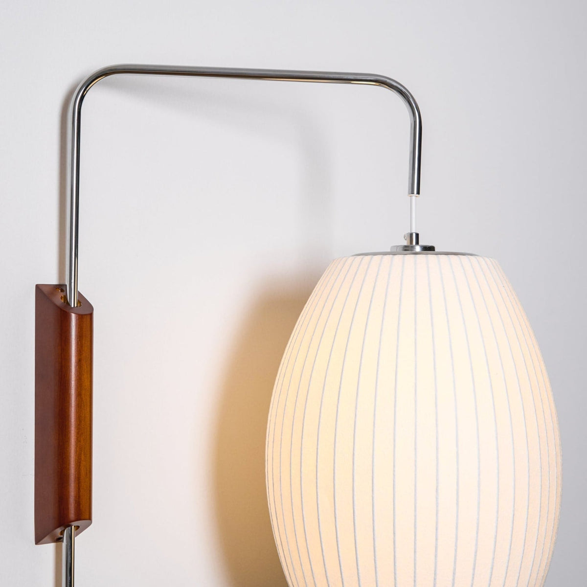 Silk and Walnut Wall Sconce