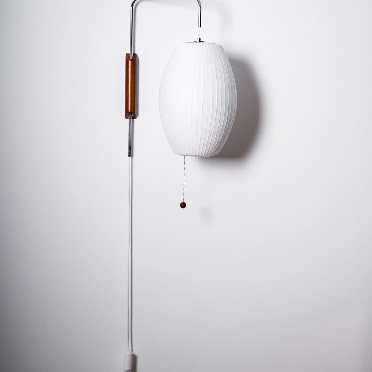 Silk and Walnut Wall Sconce