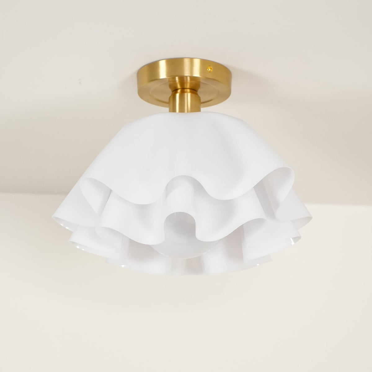 Copper & Acrylic Semi Flush Mount Ceiling Light
