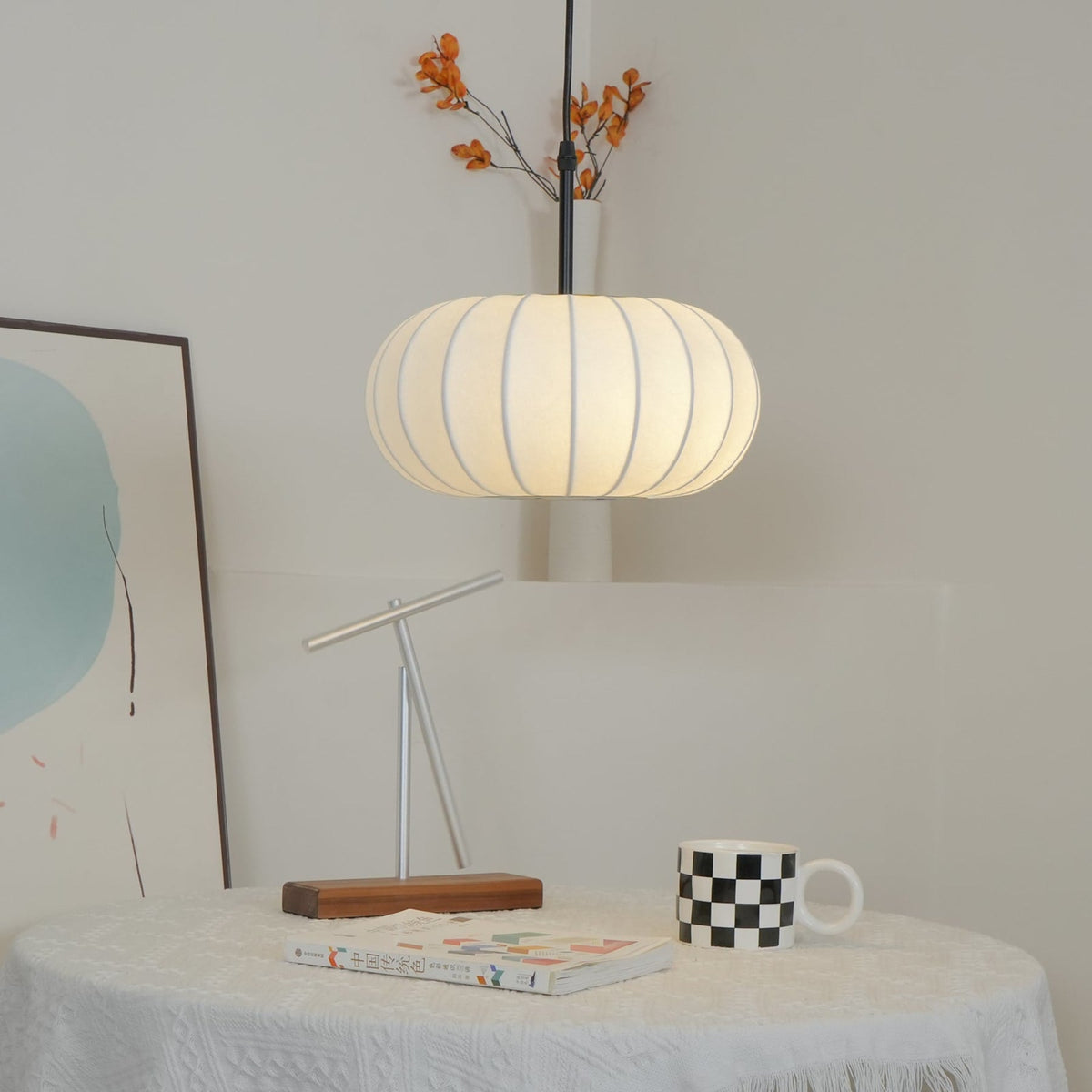 Silk Fabric Pendant Light