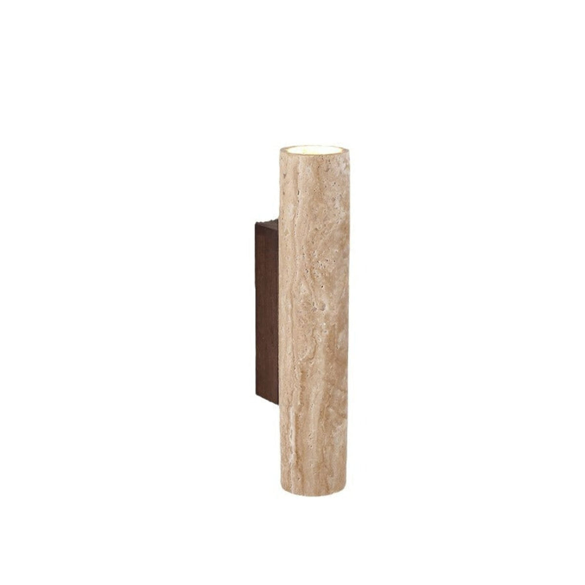 Travertine and Wood Wall Light