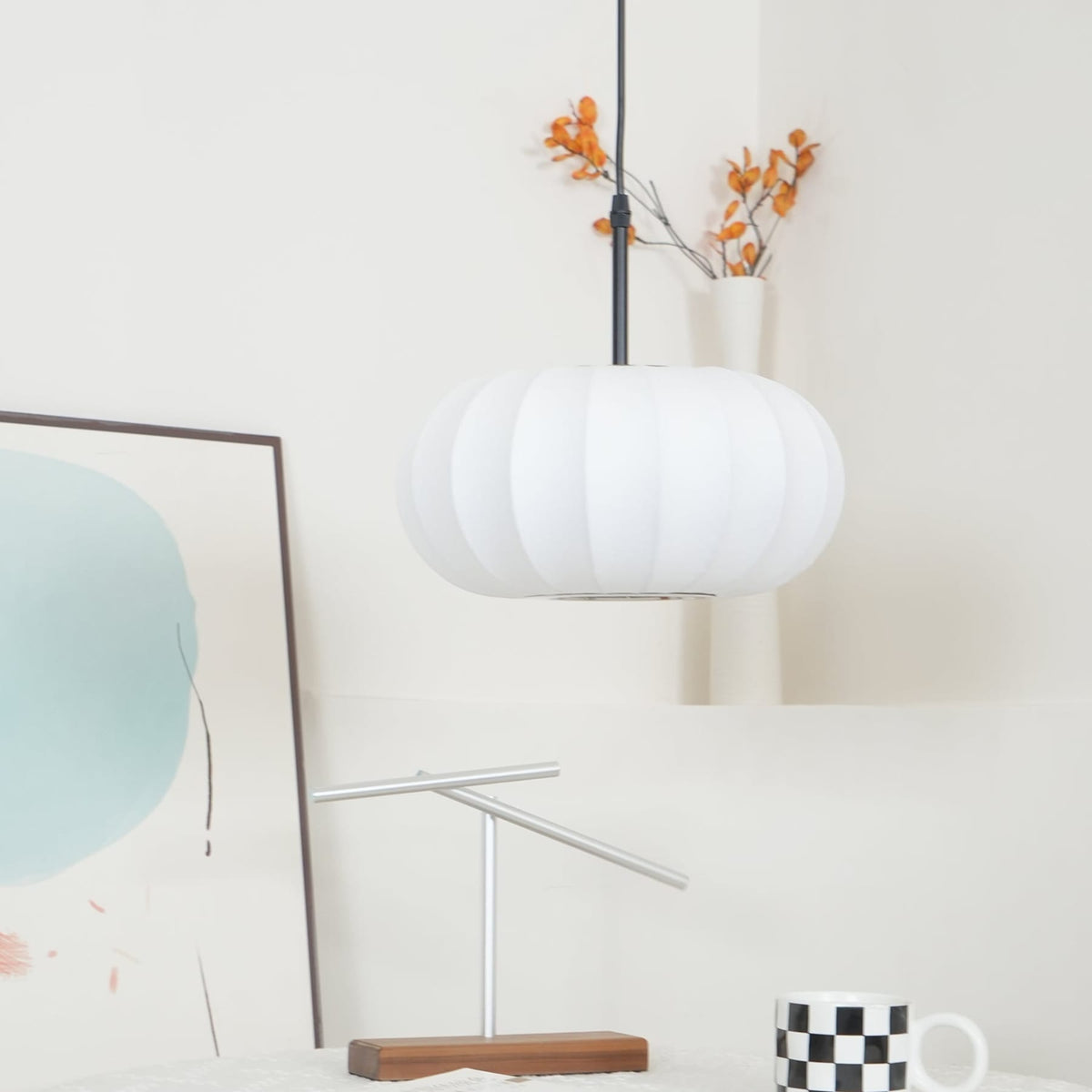 Silk Fabric Pendant Light
