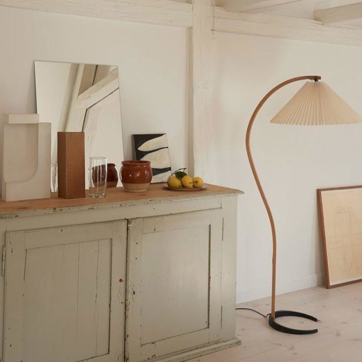 Wood Arc Floor Lamp