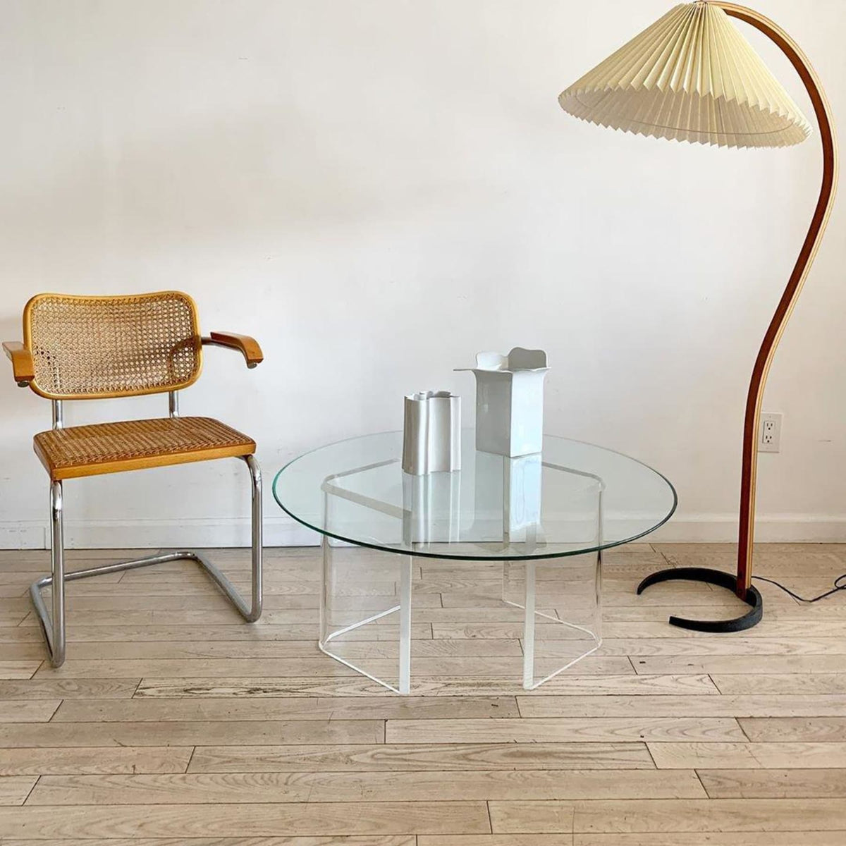 Wood Arc Floor Lamp