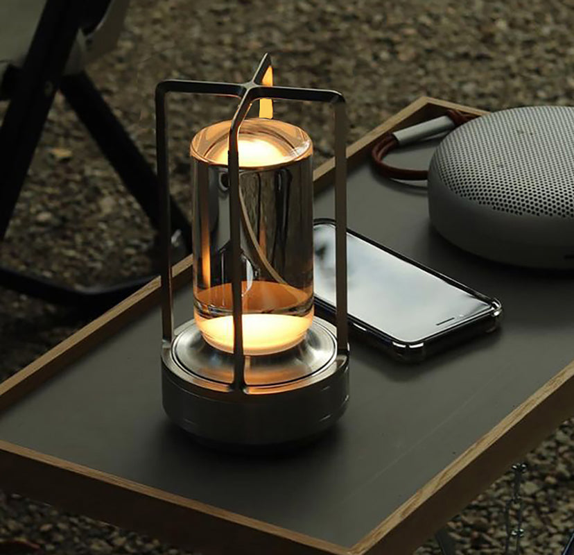 Metal Lantern Table Lamp