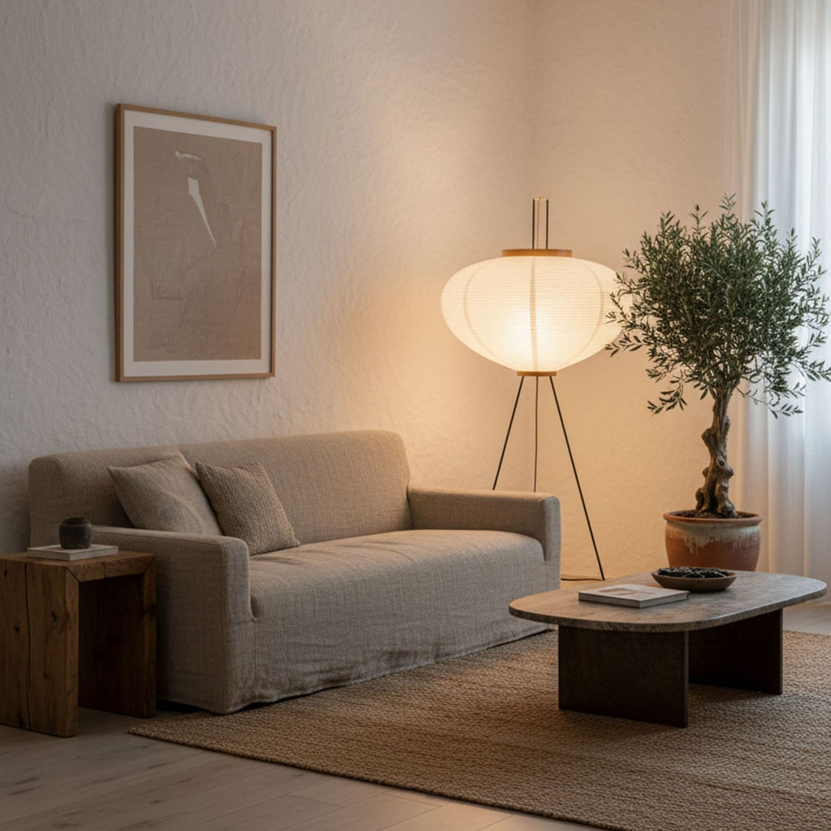 Rice Paper Floor Lamp