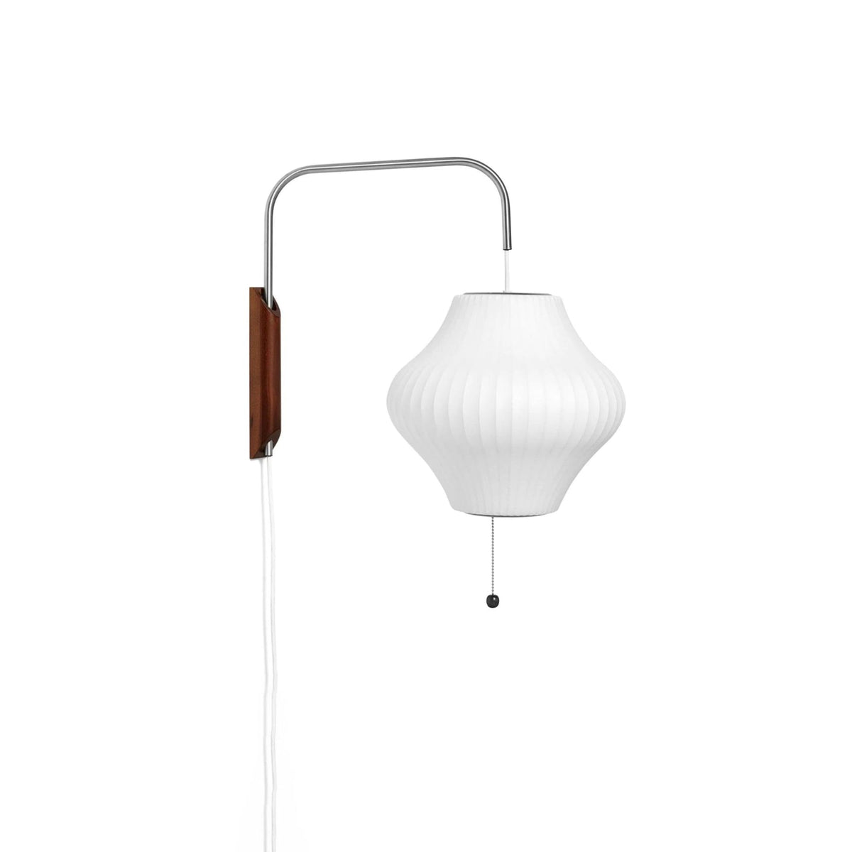 Silk and Walnut Wall Sconce
