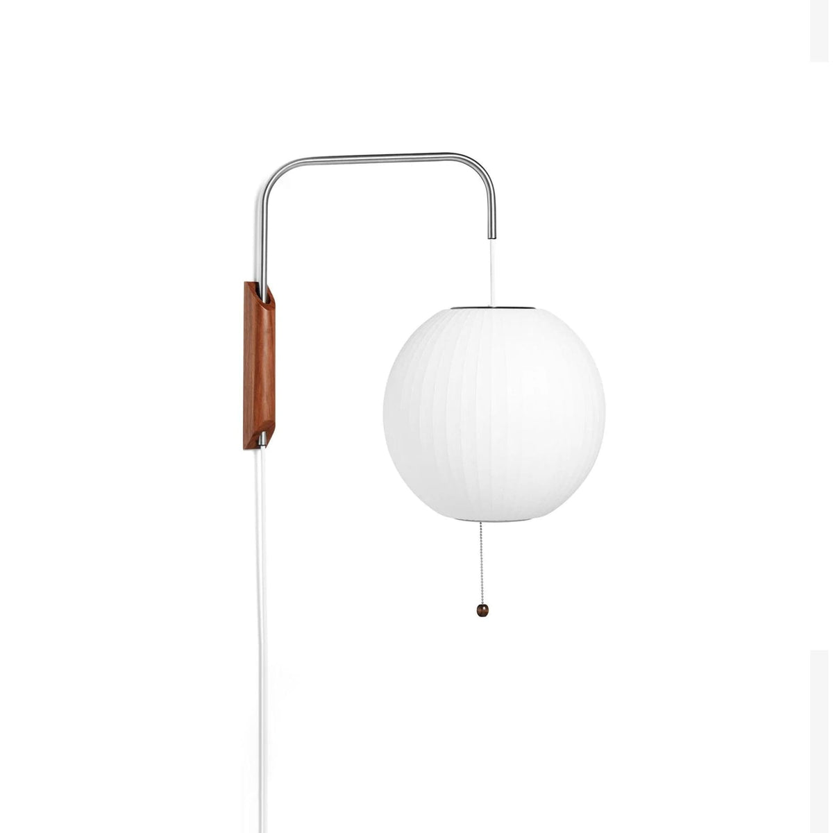 Silk and Walnut Wall Sconce