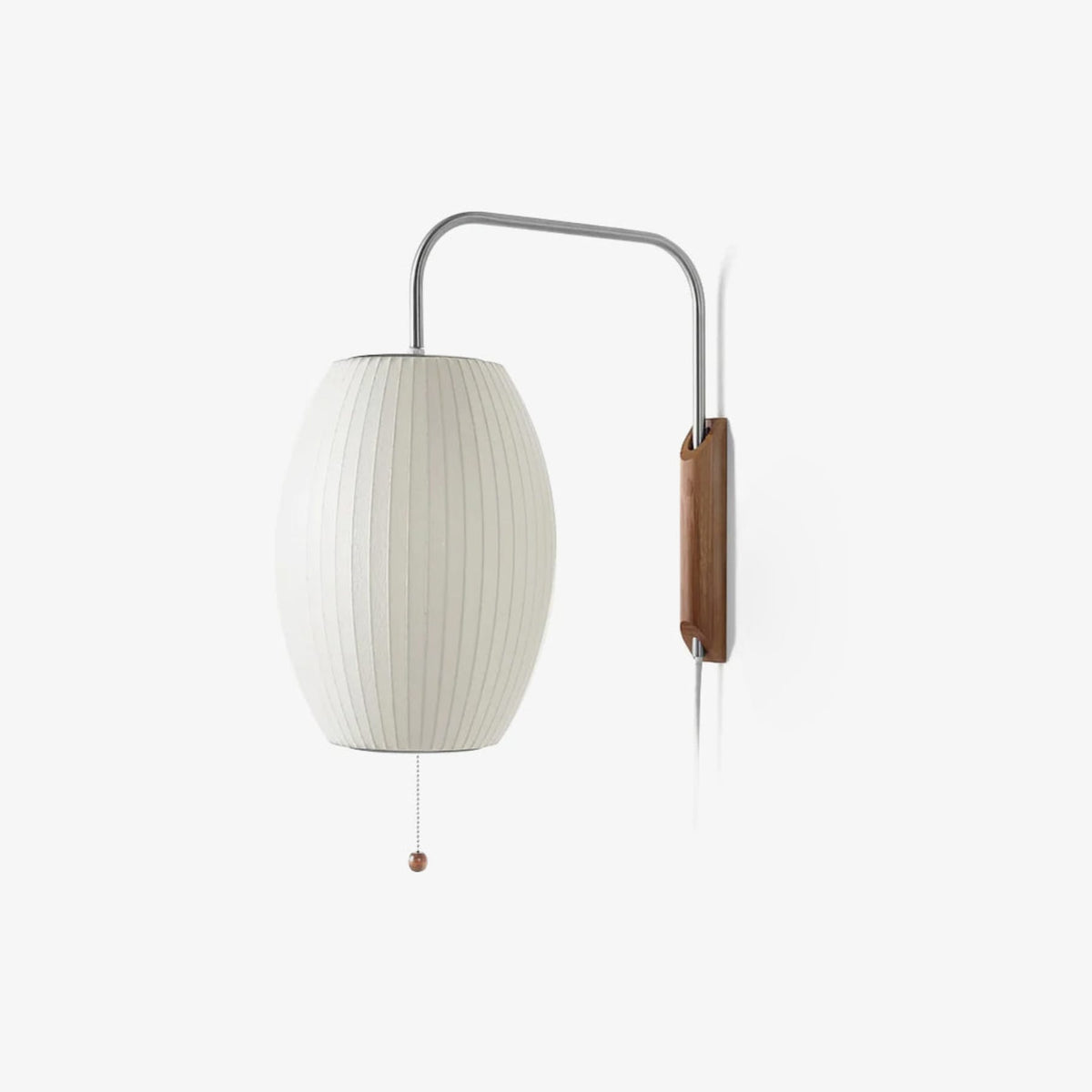 Silk and Walnut Wall Sconce