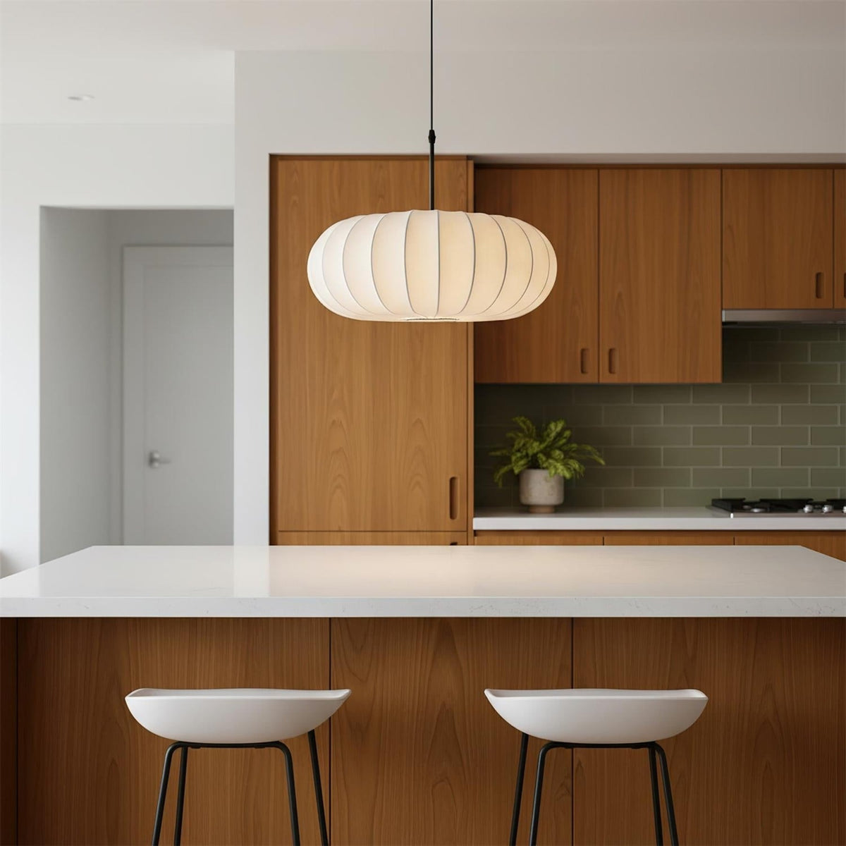 Silk Fabric Pendant Light