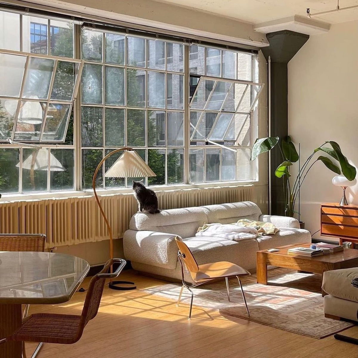 Wood Arc Floor Lamp
