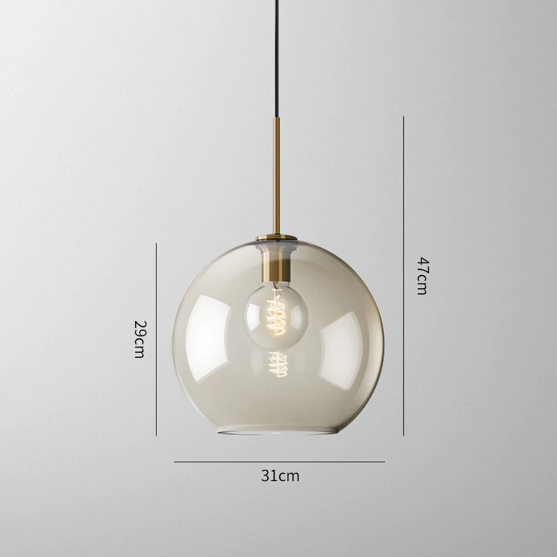 Amber Glass Pendant Light