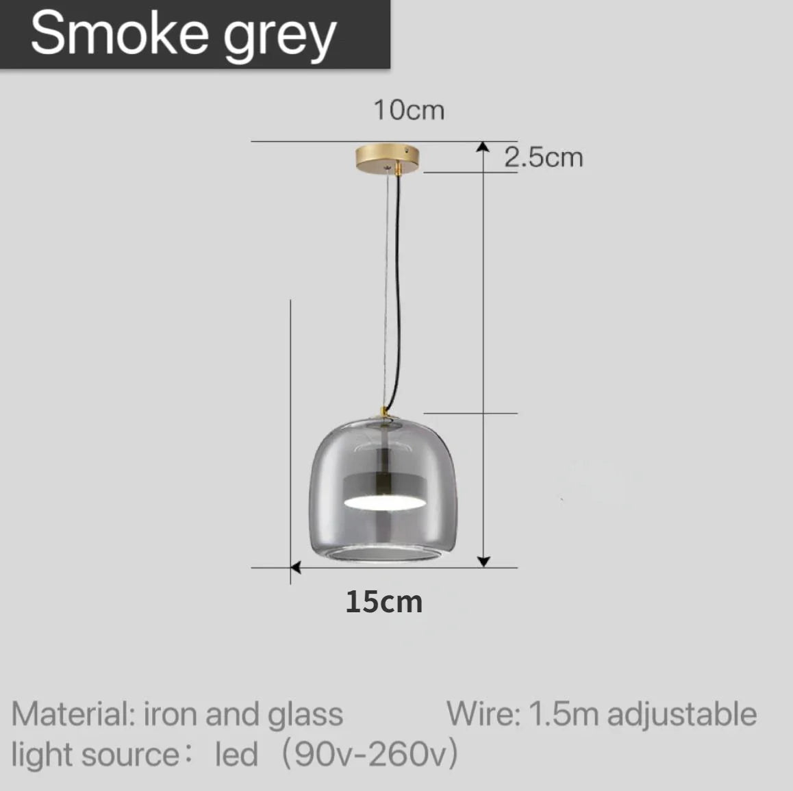 Glass Dome Pendant Light