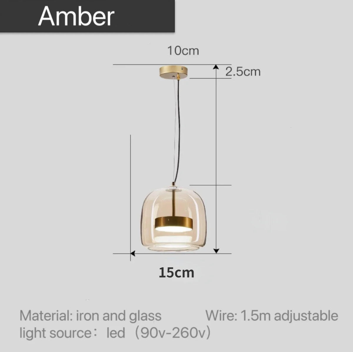 Glass Dome Pendant Light