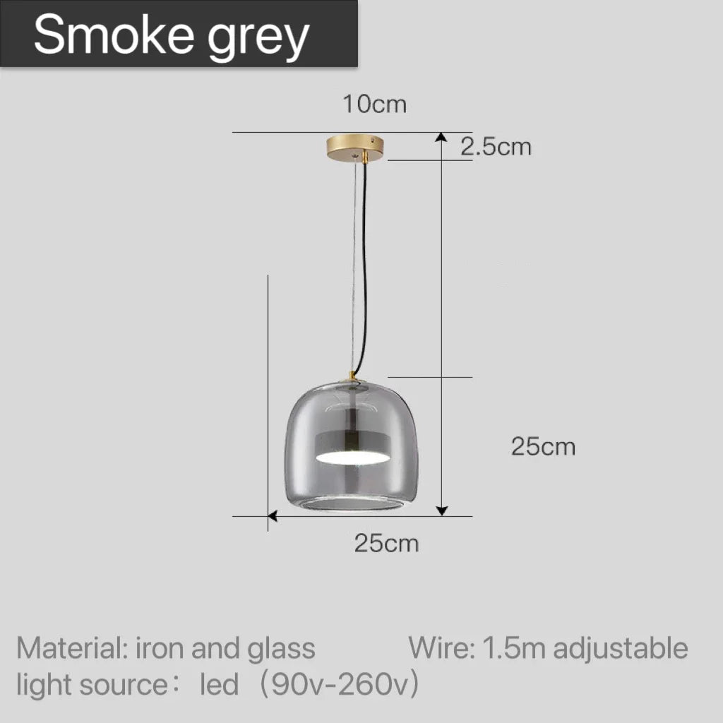 Glass Dome Pendant Light