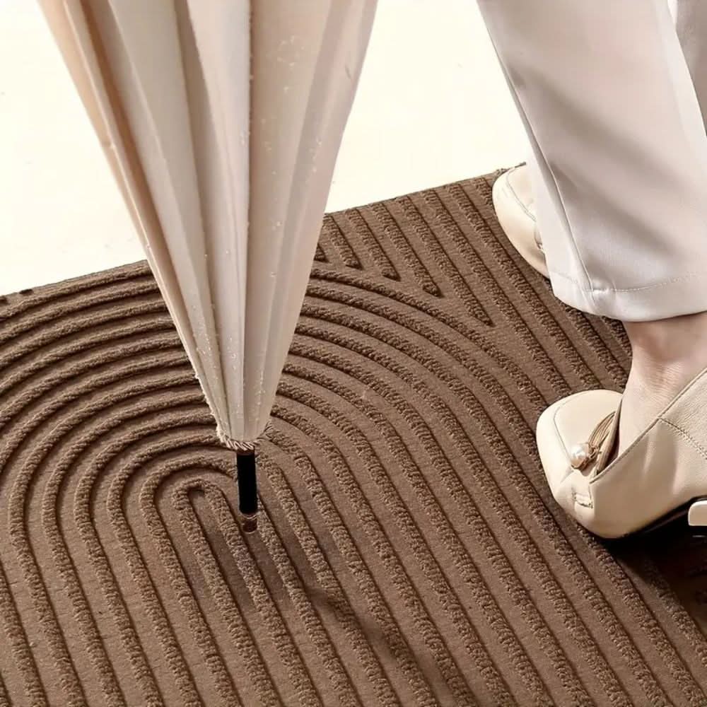 Absorbent Door Mat with Line Pattern and Non Slip TPR Backing, Machine Washable, view 9