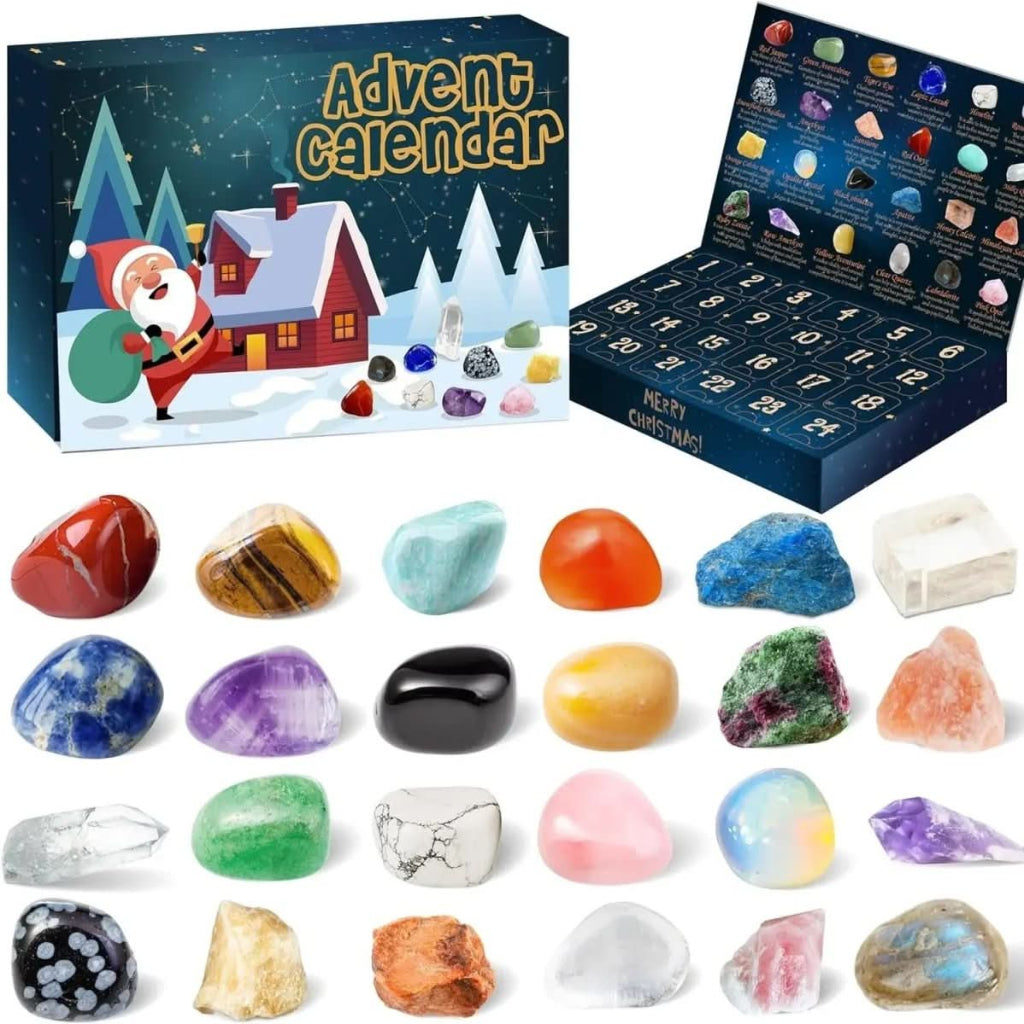 Advent Calendar with 24 Natural Gemstones in Two Assortments, view 3