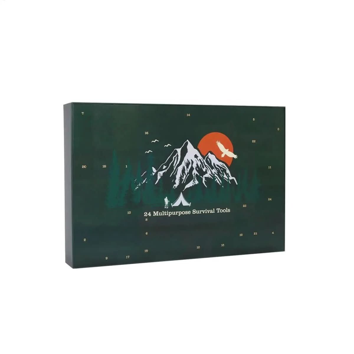 Advent Calendar with 24 Outdoor Tools in Metal and ABS, 15 x 11.8 in, view 8