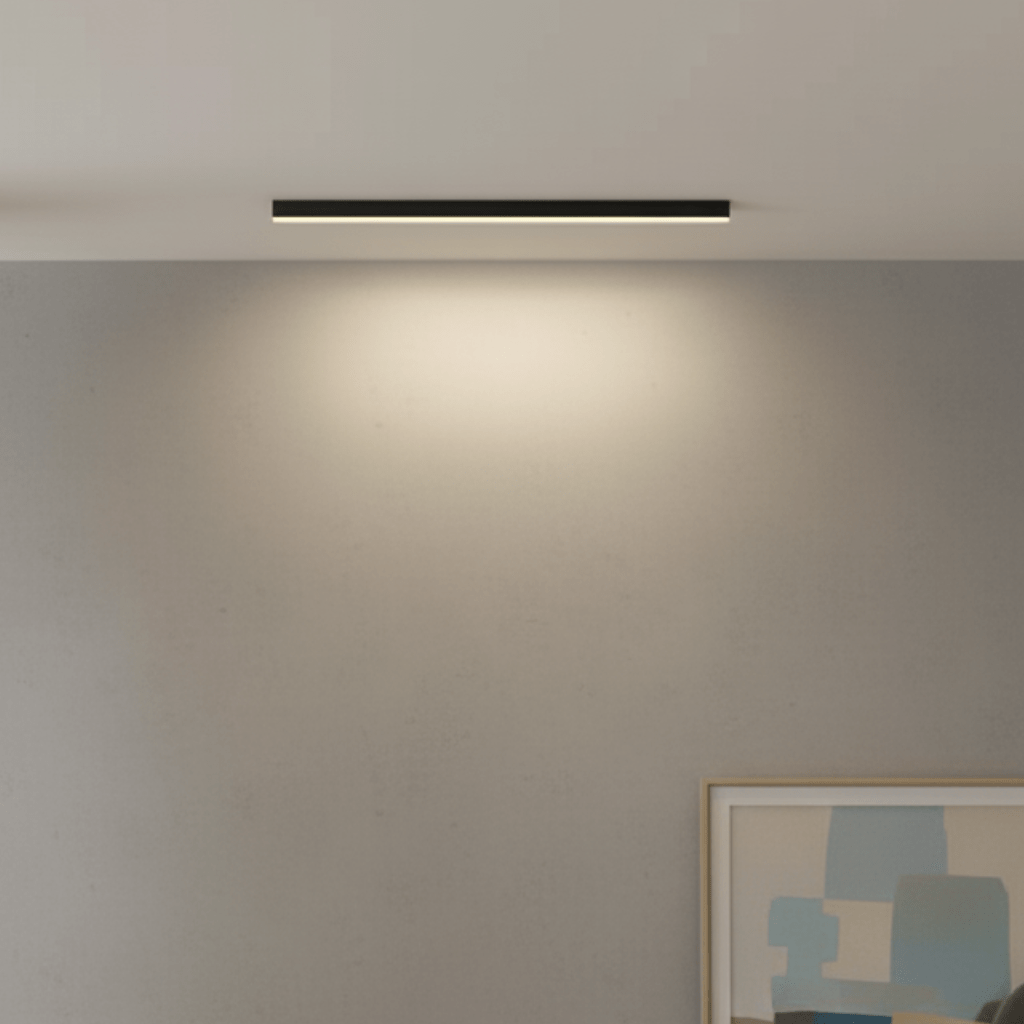 Aluminum and Acrylic LED Ceiling Light in 23.6 to 59.1 in, Remote Dimmable, view 2