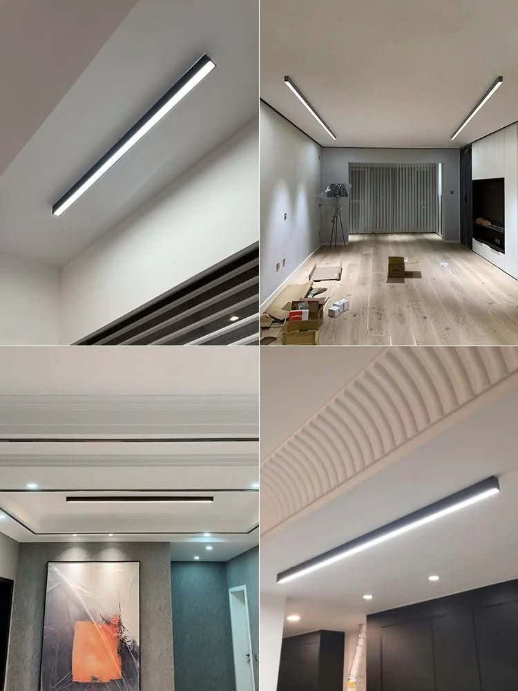Aluminum and Acrylic LED Ceiling Light in 23.6 to 59.1 in, Remote Dimmable, view 8