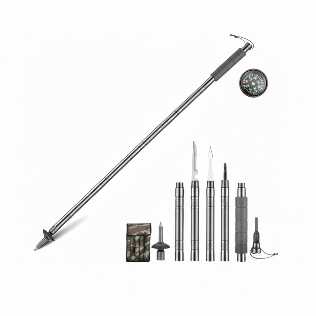 Aluminum Hiking Stick with Carbon Steel Tip in Three Lengths up to 55.3 in, view 7