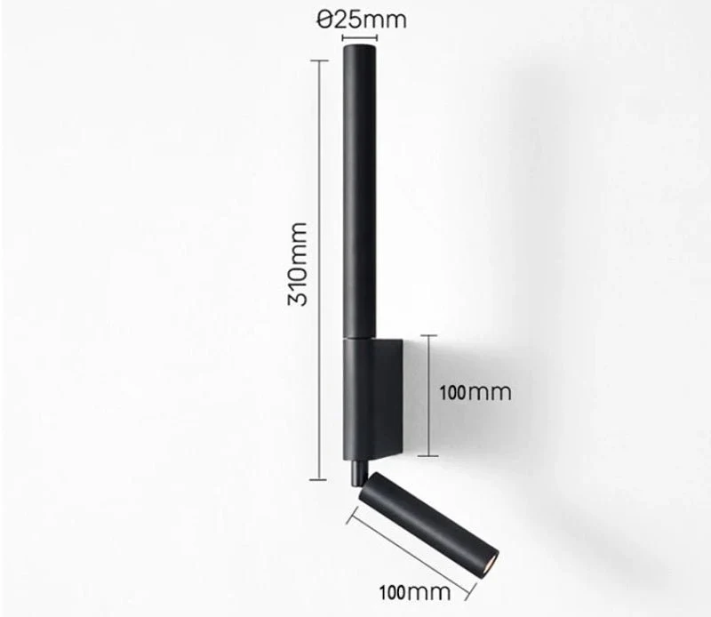 LED wall sconce in black and white side by side