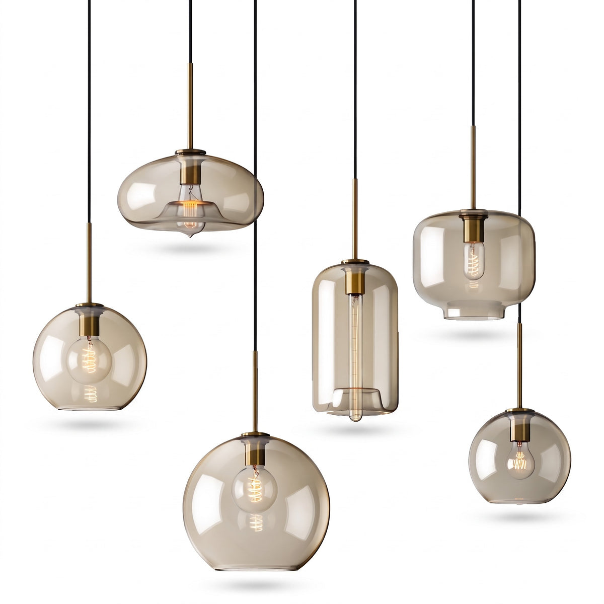 Amber Glass Pendant Light