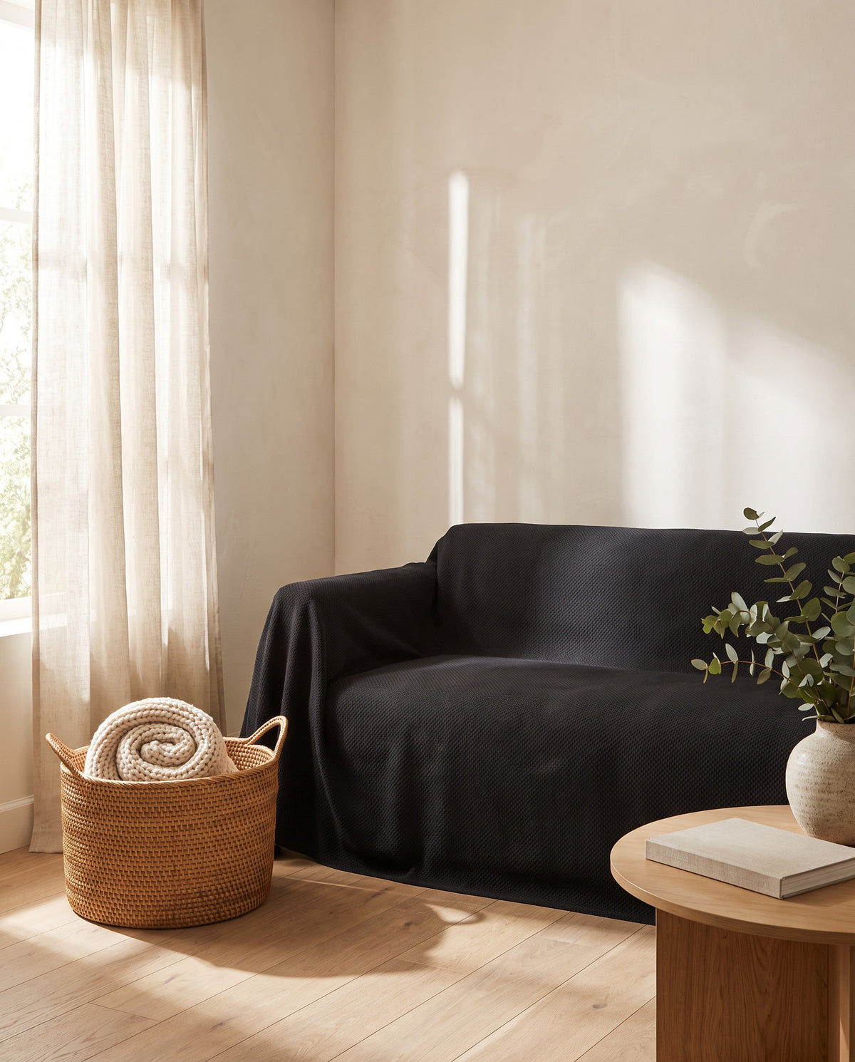 Spill-Resistant Sofa Cover | Full Couch Coverage, 71-165in