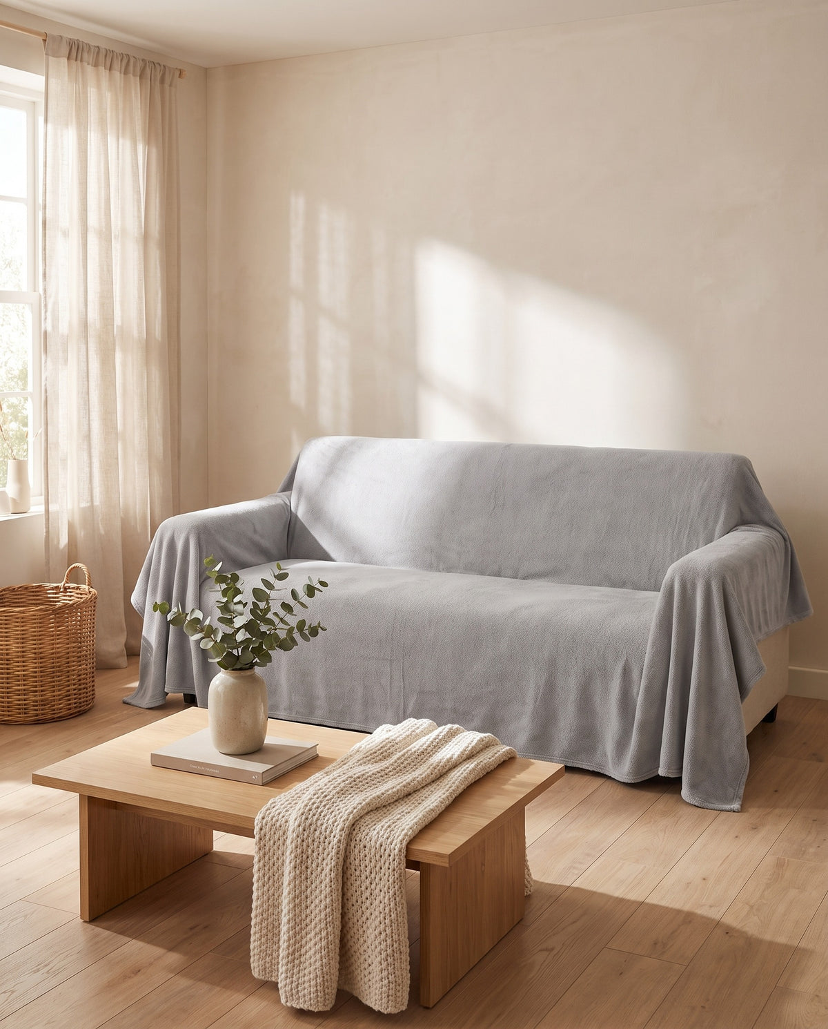 Spill-Resistant AquaLux Sofa Cover | Scratch Resistant, 71-165in