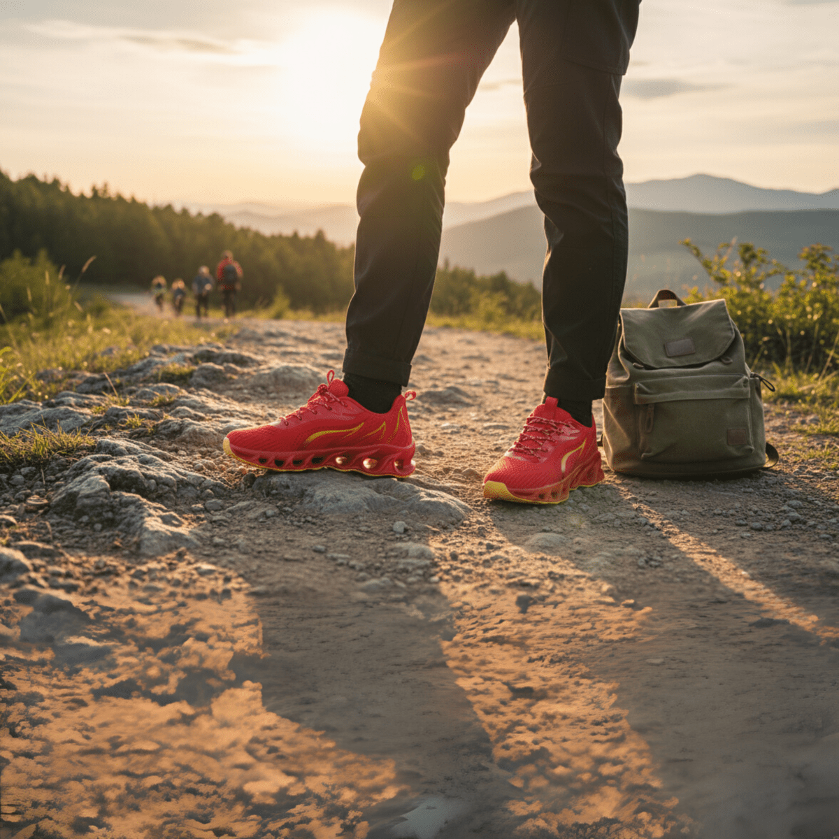 Arch Support Hiking and Running Shoes with Shock Absorbing Sole, view 5
