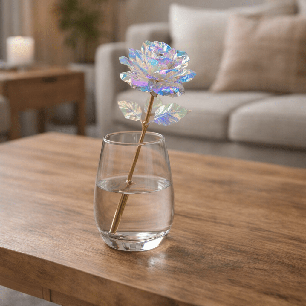 Artificial Rose with Gold Foil Finish in Twelve Styles, view 1