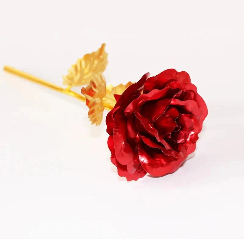 Artificial Rose with Gold Foil Finish in Twelve Styles, view 15