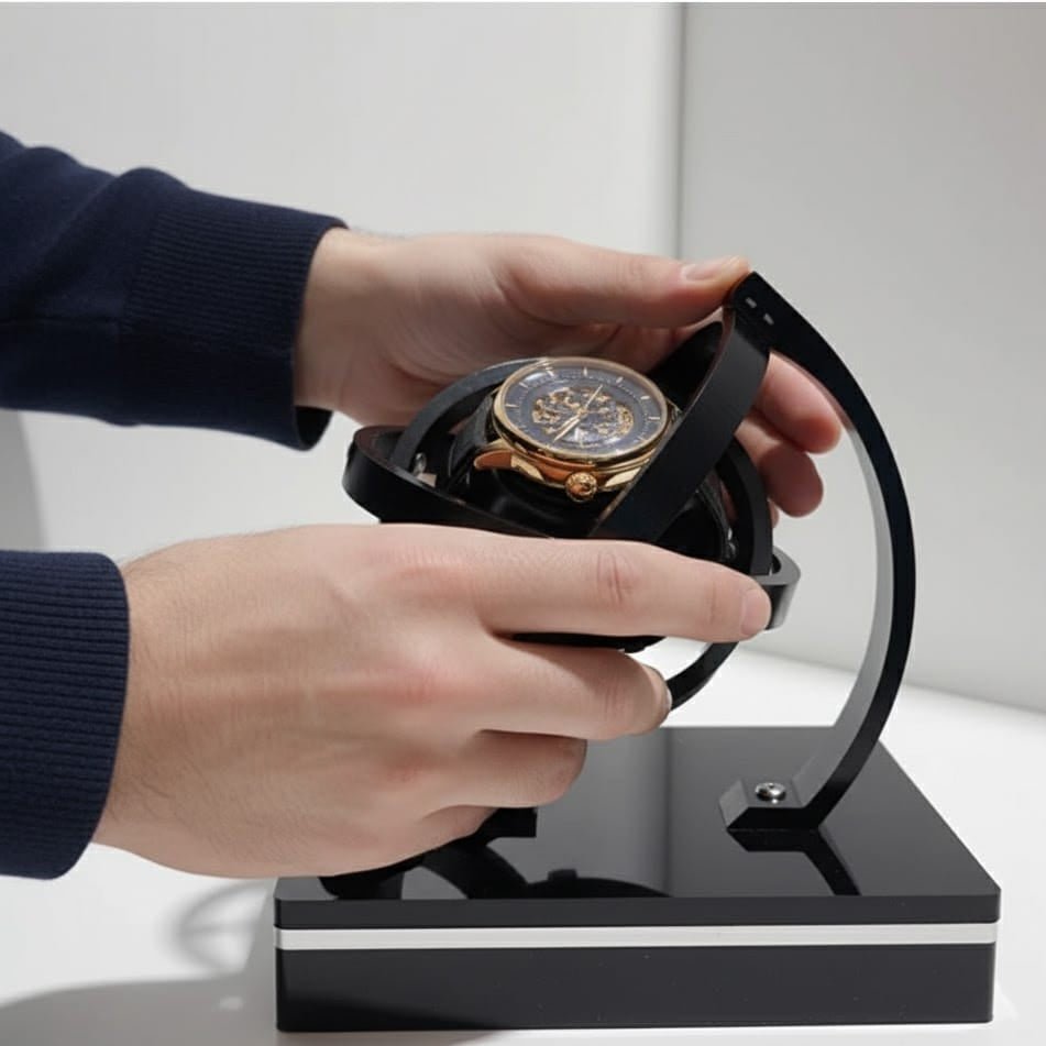Automatic Watch Winder with Quiet Motor and Multiple Rotation Modes, view 8