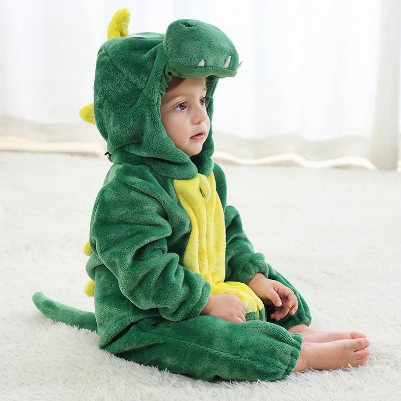 Baby Fleece Romper with Animal Hood, 17 Designs, Sizes 0 to 4 Years, view 3