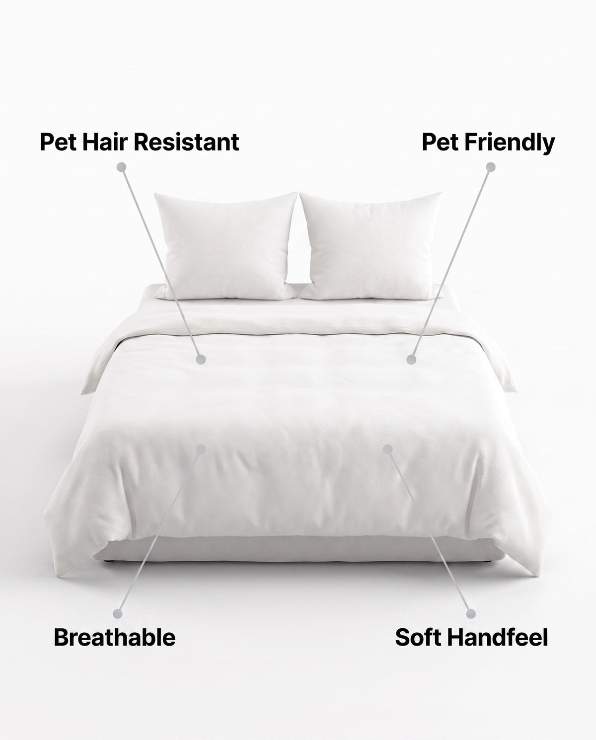 Bamboo Fitted Sheet Set | Pet Hair Resistant